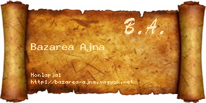 Bazarea Ajna névjegykártya
